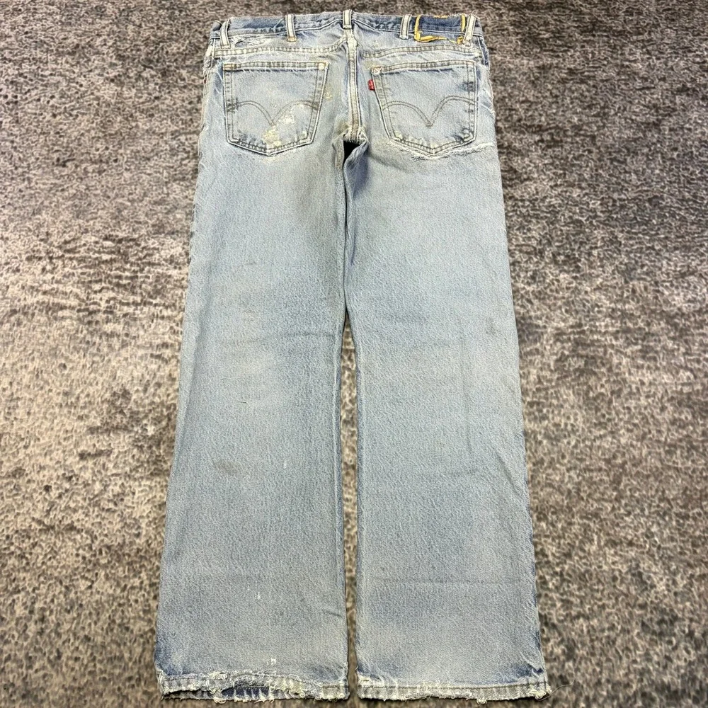 Levi's 517 Bootcut Jeans Mens 36x31 Blue Distressed Western Grunge Vintage Y2K